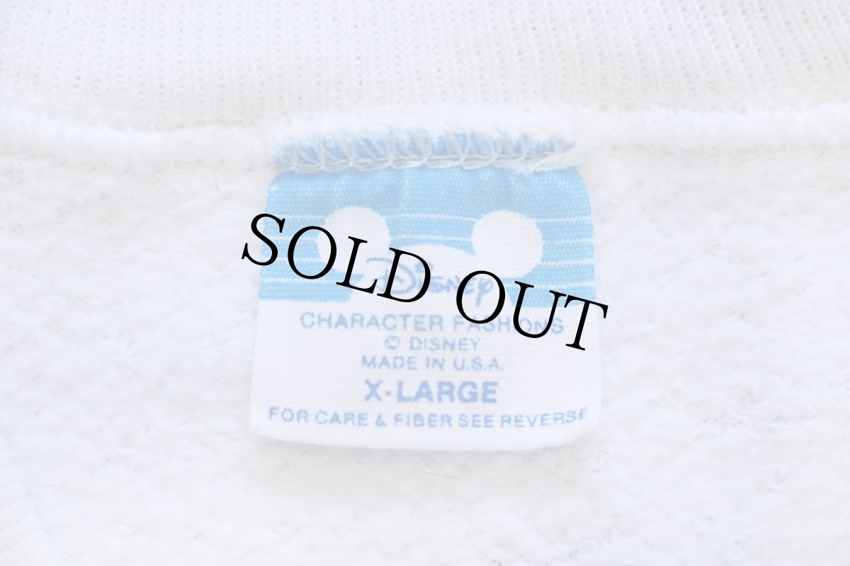 画像5: 80s USA製 Disneyディズニー ミッキー マウス スウェット 白 XL (5)