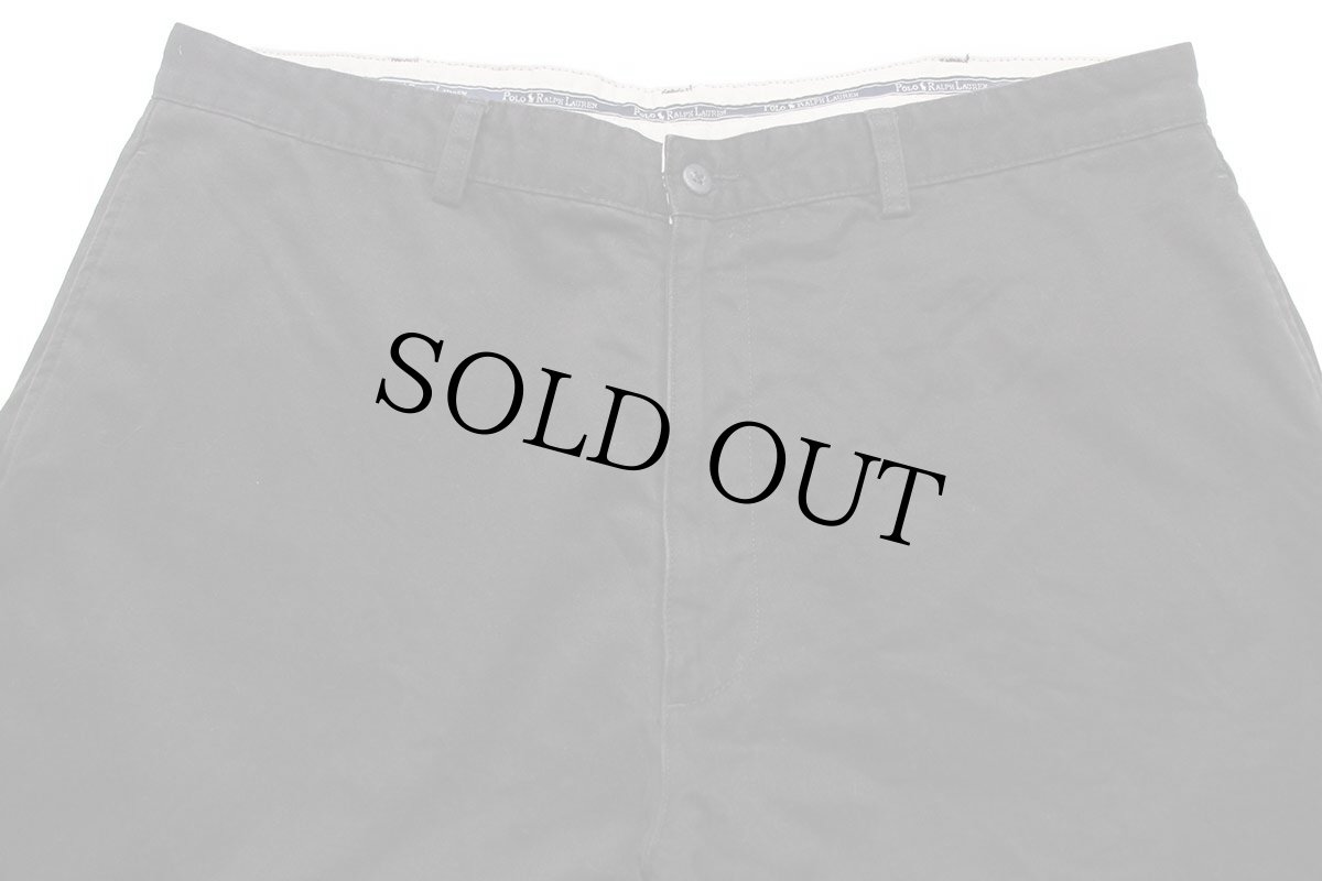 画像4: 90s ポロ ラルフローレン GORDON PANT コットン チノパン 黒 w40 L30 (4)