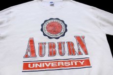 画像3: 90s USA製 RUSSELLラッセル AUBURN UNIVERSITY 前V スウェット オフホワイト XXL★特大 (3)