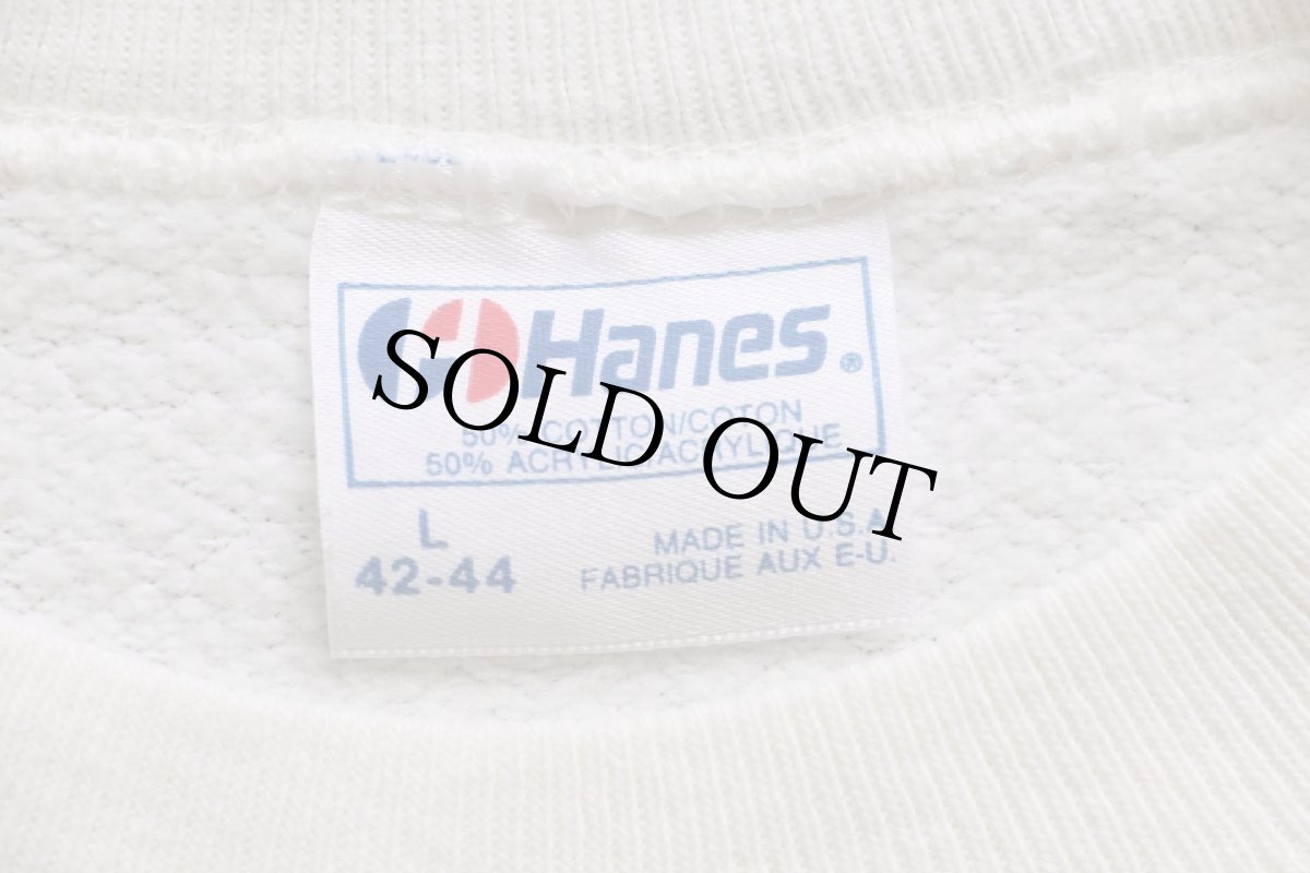 画像5: 80s USA製 Hanes ベア ハート 風船 イラスト スウェット アイボリー L (5)