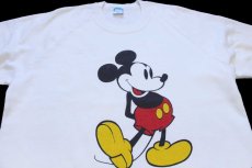 画像3: 80s USA製 Disneyディズニー ミッキー マウス スウェット 白 XL (3)