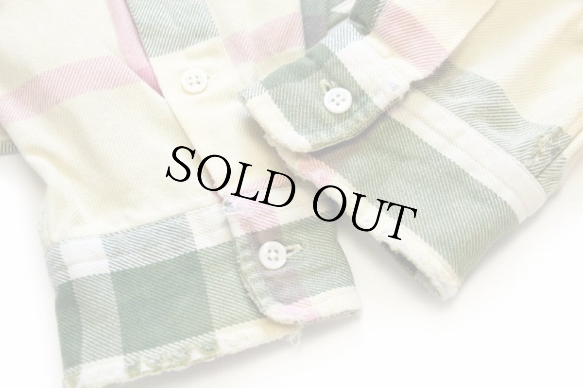 画像6: 90s ポロ ラルフローレン マドラスチェック ボタンダウン コットン フランネルシャツ★特大 (6)