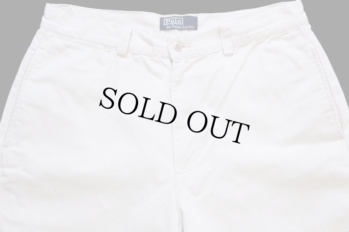 画像4: 90s USA製 ポロ ラルフローレン PHILIP PANT コットン チノパン アイボリー w32 L30 (4)