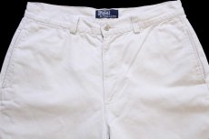 画像4: 90s USA製 ポロ ラルフローレン PHILIP PANT コットン チノパン アイボリー w32 L30 (4)