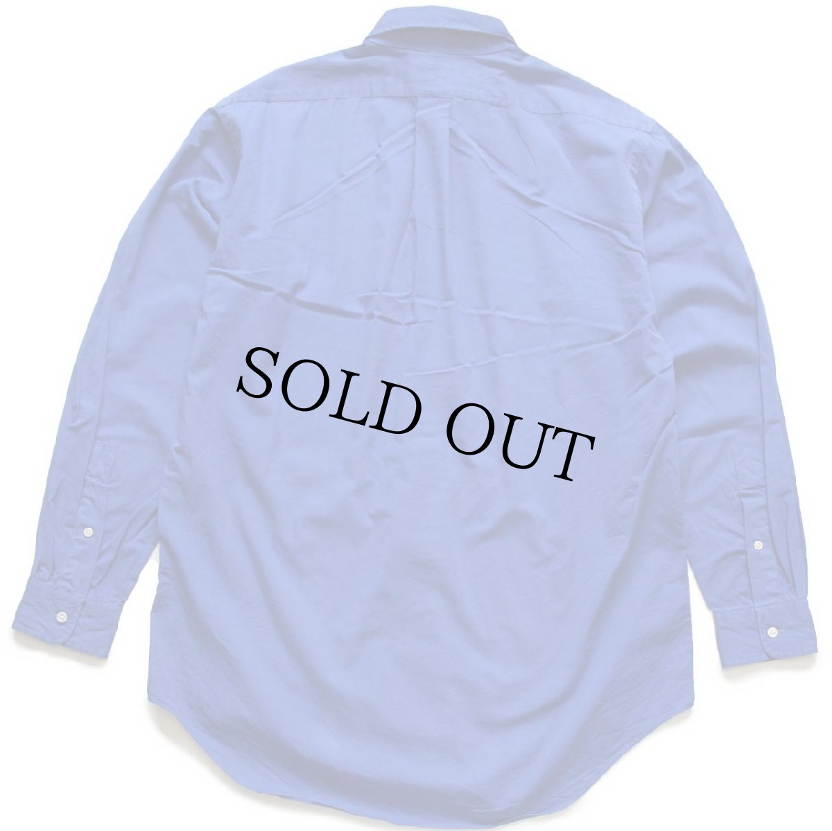 画像2: 90s ラルフローレン ワンポイント ボタンダウン コットンシャツ 青★67 (2)