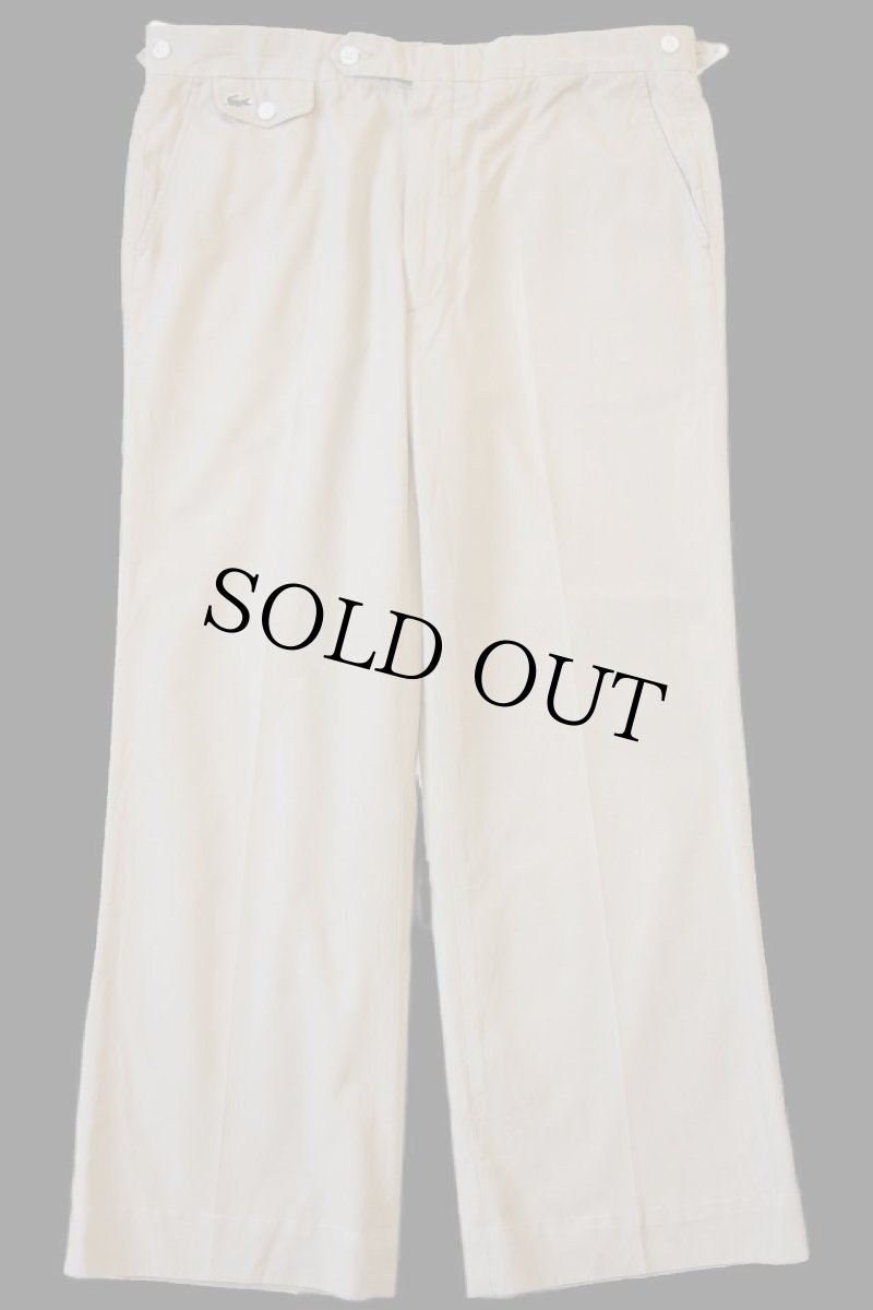 画像2: 80s IZOD LACOSTE ラコステ スラックス パンツ カーキ w36 (2)