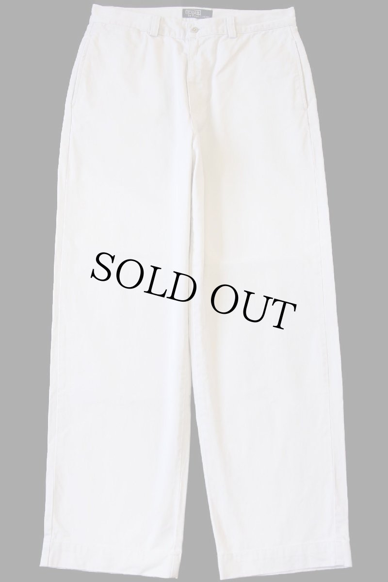 画像2: 90s USA製 ポロ ラルフローレン PHILIP PANT コットン チノパン アイボリー w32 L30 (2)