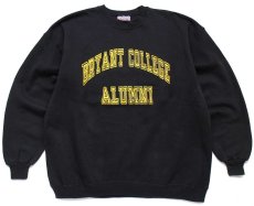 画像1: 90s USA製 Hanes BRYANT COLLEGE ALUMNI スウェット 黒 XL (1)