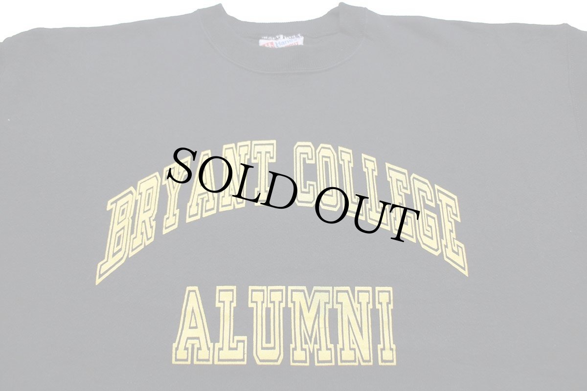 画像3: 90s USA製 Hanes BRYANT COLLEGE ALUMNI スウェット 黒 XL (3)