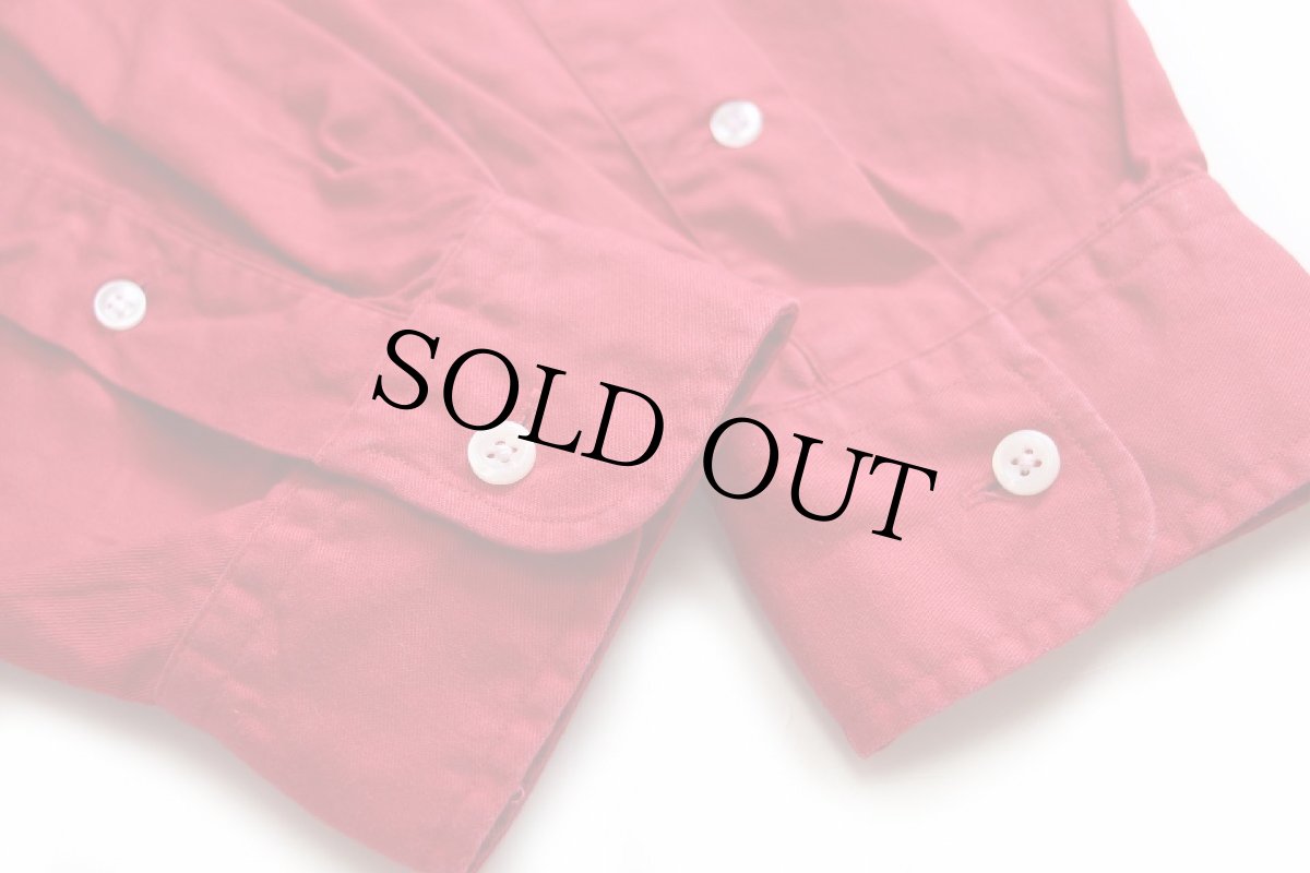 画像6: 90s ラルフローレン BLAIRE ワンポイント ボタンダウン コットンシャツ 赤 (6)