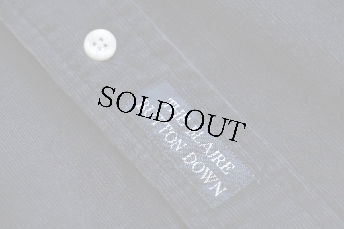 画像5: 90s ラルフローレン BLAIRE ワンポイント ボタンダウン コットン コーデュロイシャツ 紺 XL (5)