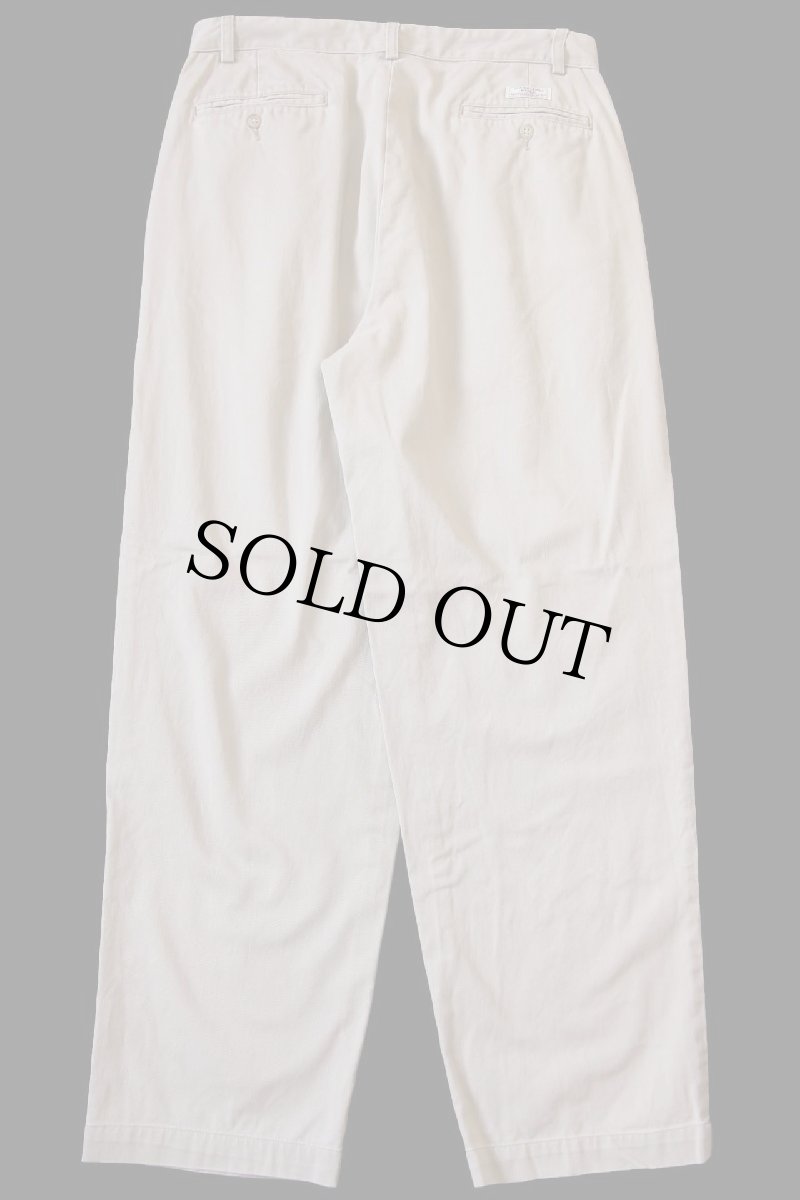 画像3: 90s メキシコ製 ポロ ラルフローレン ANDREW PANT ツータック コットン チノパン ベージュ w33 L30★227 (3)