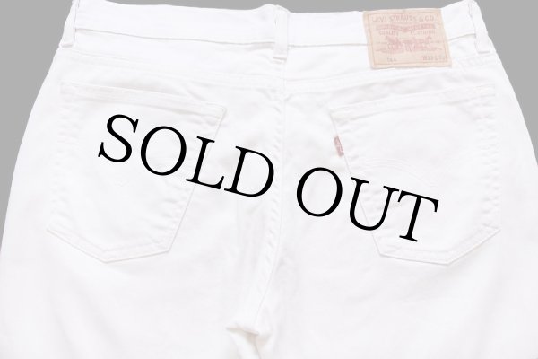 00s Levi'sリーバイス 544 ストレッチ フレア パンツ アイボリー W32