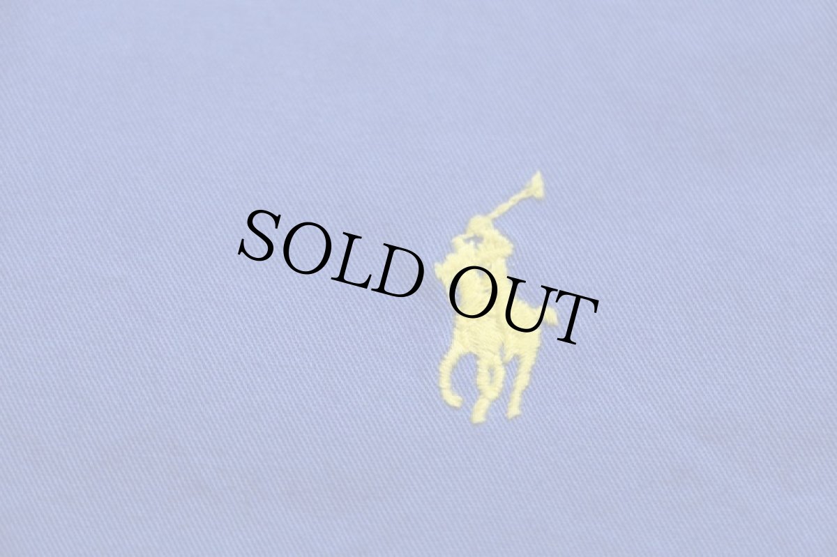 画像5: 90s ラルフローレン ワンポイント ボタンダウン コットンシャツ 青★67 (5)