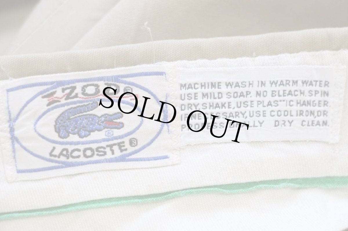 画像6: 80s IZOD LACOSTE ラコステ スラックス パンツ カーキ w36 (6)