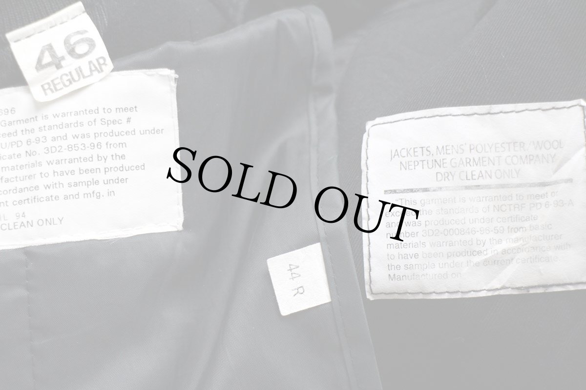 画像4: 米軍 U.S.NAVY 中綿入りライナー オフィサージャケット 黒 46R (4)