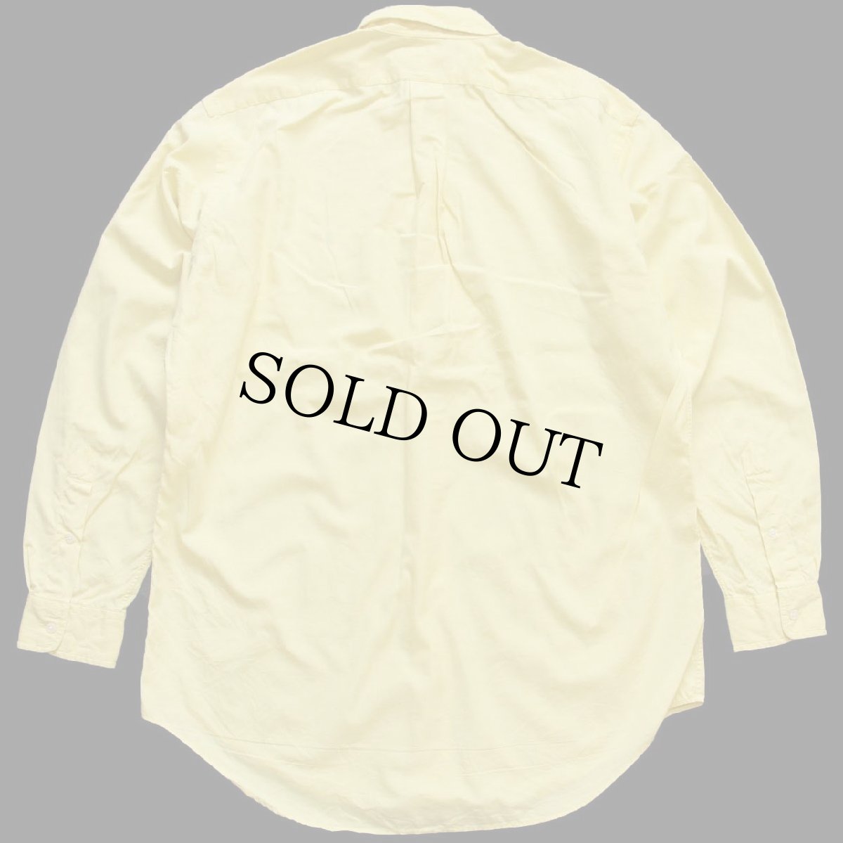 画像2: 90s ラルフローレン ワンポイント ボタンダウン コットンシャツ 薄黄★73 (2)