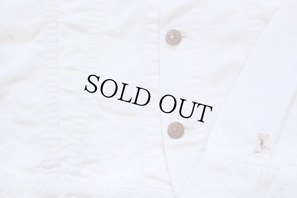 画像6: 60s LEVI'Sリーバイス BIGE SLIM FIT JACKETS コーデュロイジャケット ボロ アイボリー (6)