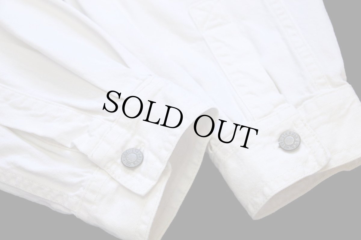 画像6: 90s Levi'sリーバイス カラーデニムシャツ 生成り XL (6)