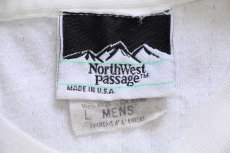 画像4: 90s USA製 NorthWest Passage 2レイヤー アンダーシャツ 白 L (4)