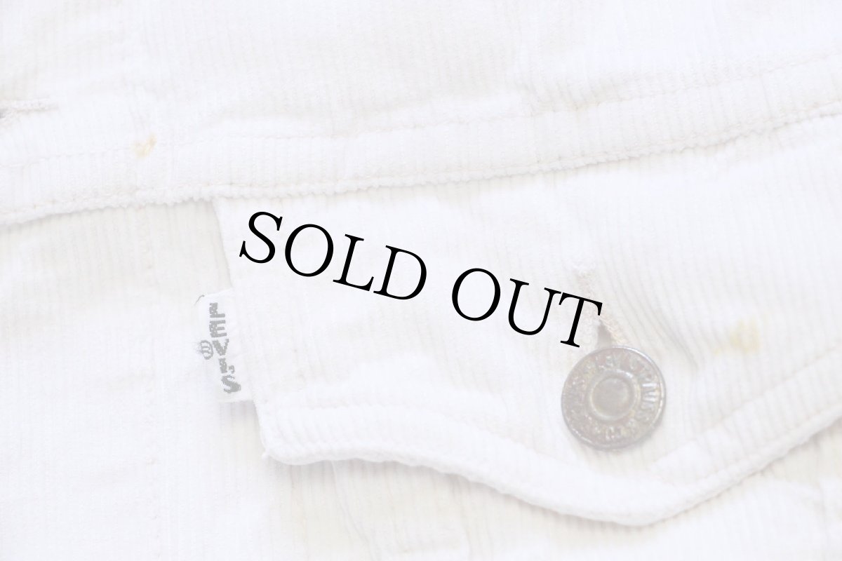 画像5: 60s LEVI'Sリーバイス BIGE SLIM FIT JACKETS コーデュロイジャケット ボロ アイボリー (5)