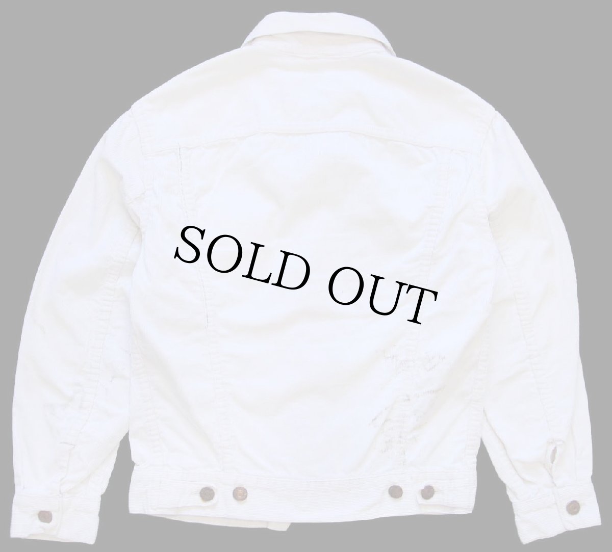 画像2: 60s LEVI'Sリーバイス BIGE SLIM FIT JACKETS コーデュロイジャケット ボロ アイボリー (2)