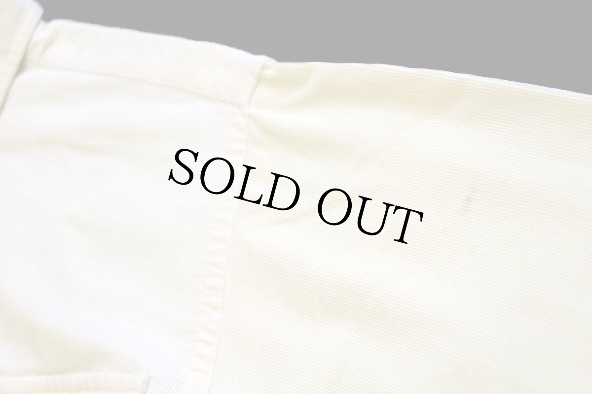 画像7: 80s L.L.Bean 無地 コットン コーデュロイシャツ 薄黄 L (7)