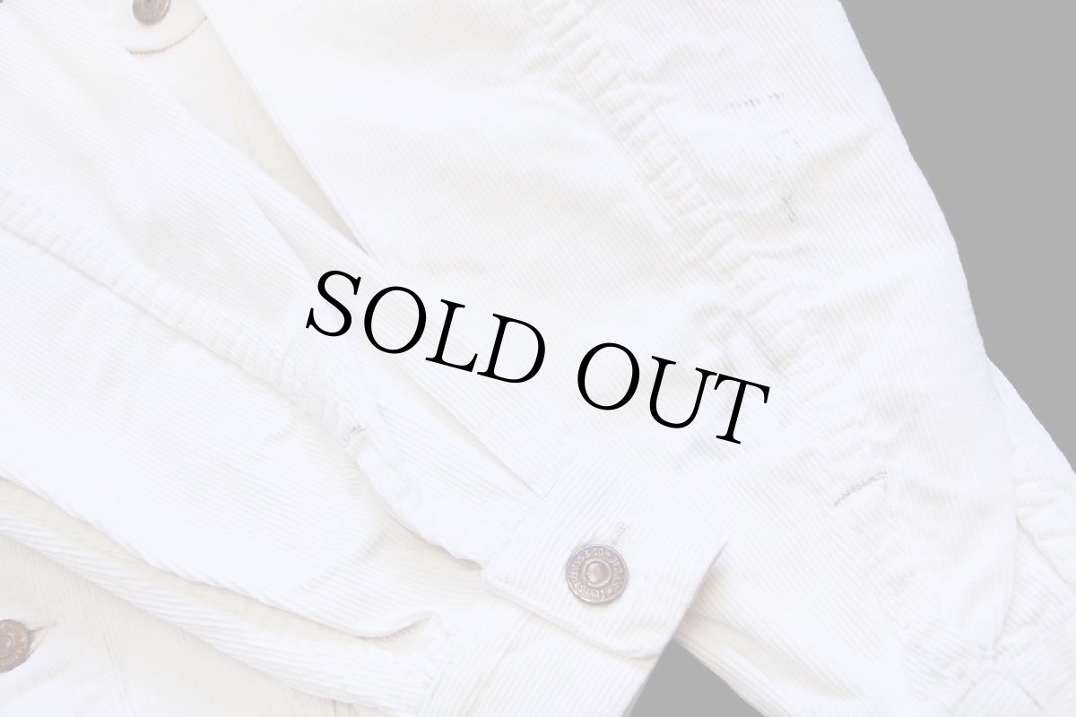 画像9: 60s LEVI'Sリーバイス BIGE SLIM FIT JACKETS コーデュロイジャケット ボロ アイボリー (9)