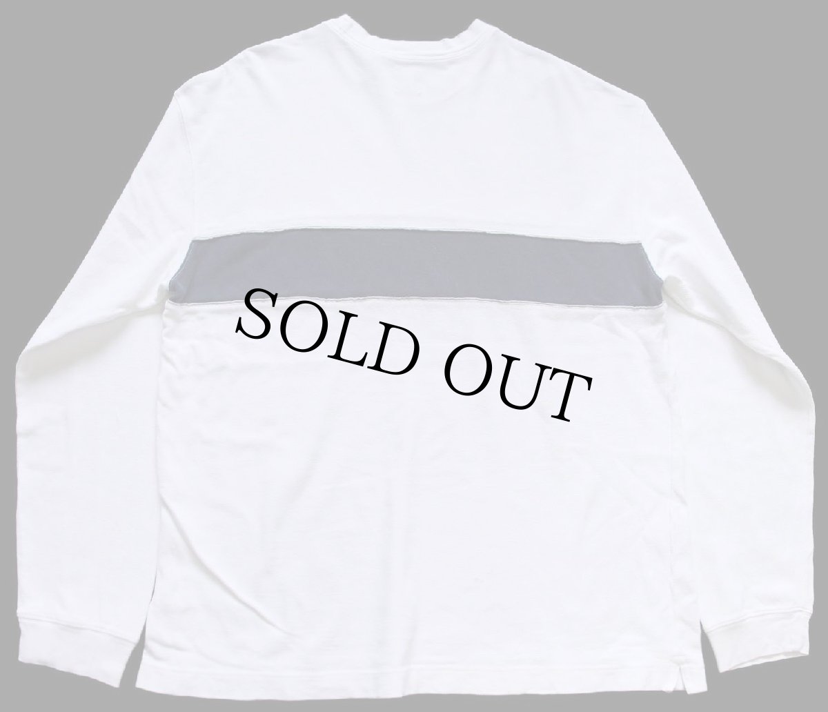 画像2: 00s GAPギャップ コットン 鹿の子 カットソー 白×紺 (2)