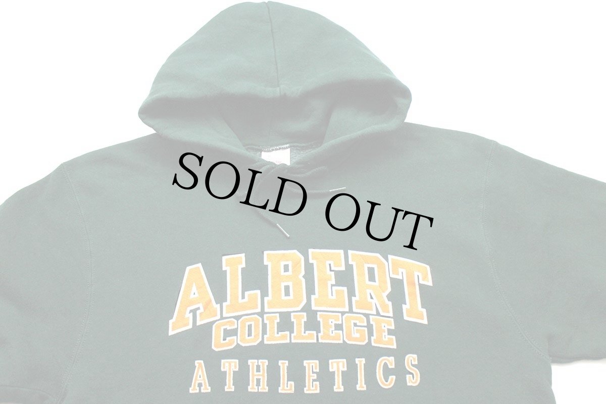 画像3: 90s USA製 ALBERT COLLEGE ATHLETICS スウェットパーカー 緑 M (3)