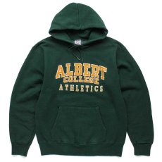 画像1: 90s USA製 ALBERT COLLEGE ATHLETICS スウェットパーカー 緑 M (1)