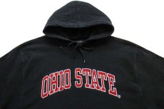 画像3: STEVE&BARRY'S OHIO STATE アップリケ リバースウィーブ スウェットパーカー 黒 M (3)