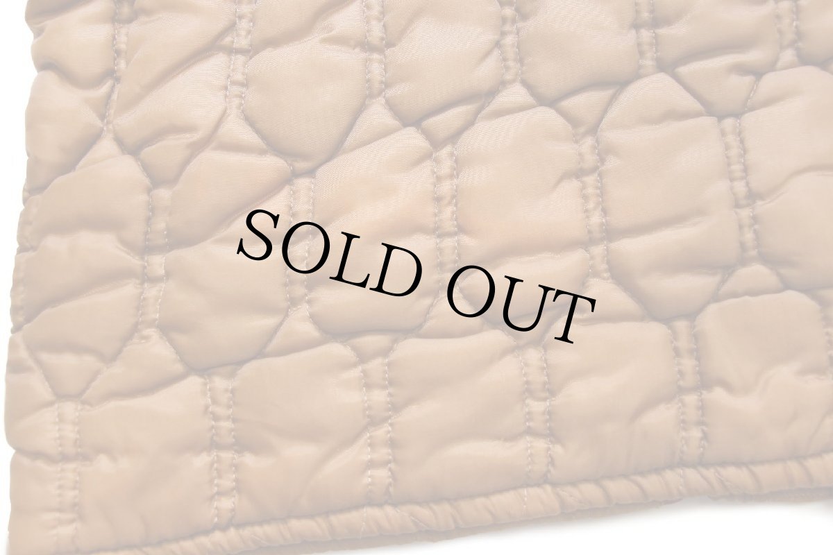 画像6: 60s UNKNOWN サーマルライナー ナイロン キルティングジャケット 茶 (6)