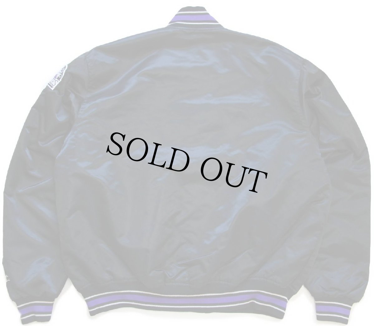 画像2: 90s USA製 STARTERスターター MLB COLORADO ROCKIES キルティングライナー ナイロンスタジャン 黒 XL (2)