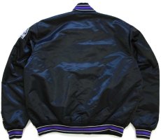 画像2: 90s USA製 STARTERスターター MLB COLORADO ROCKIES キルティングライナー ナイロンスタジャン 黒 XL (2)