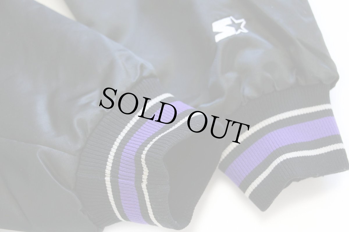 画像6: 90s USA製 STARTERスターター MLB COLORADO ROCKIES キルティングライナー ナイロンスタジャン 黒 XL (6)