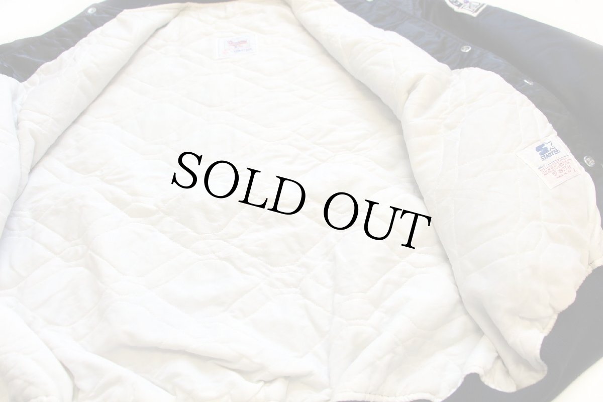 画像5: 90s USA製 STARTERスターター MLB COLORADO ROCKIES キルティングライナー ナイロンスタジャン 黒 XL (5)