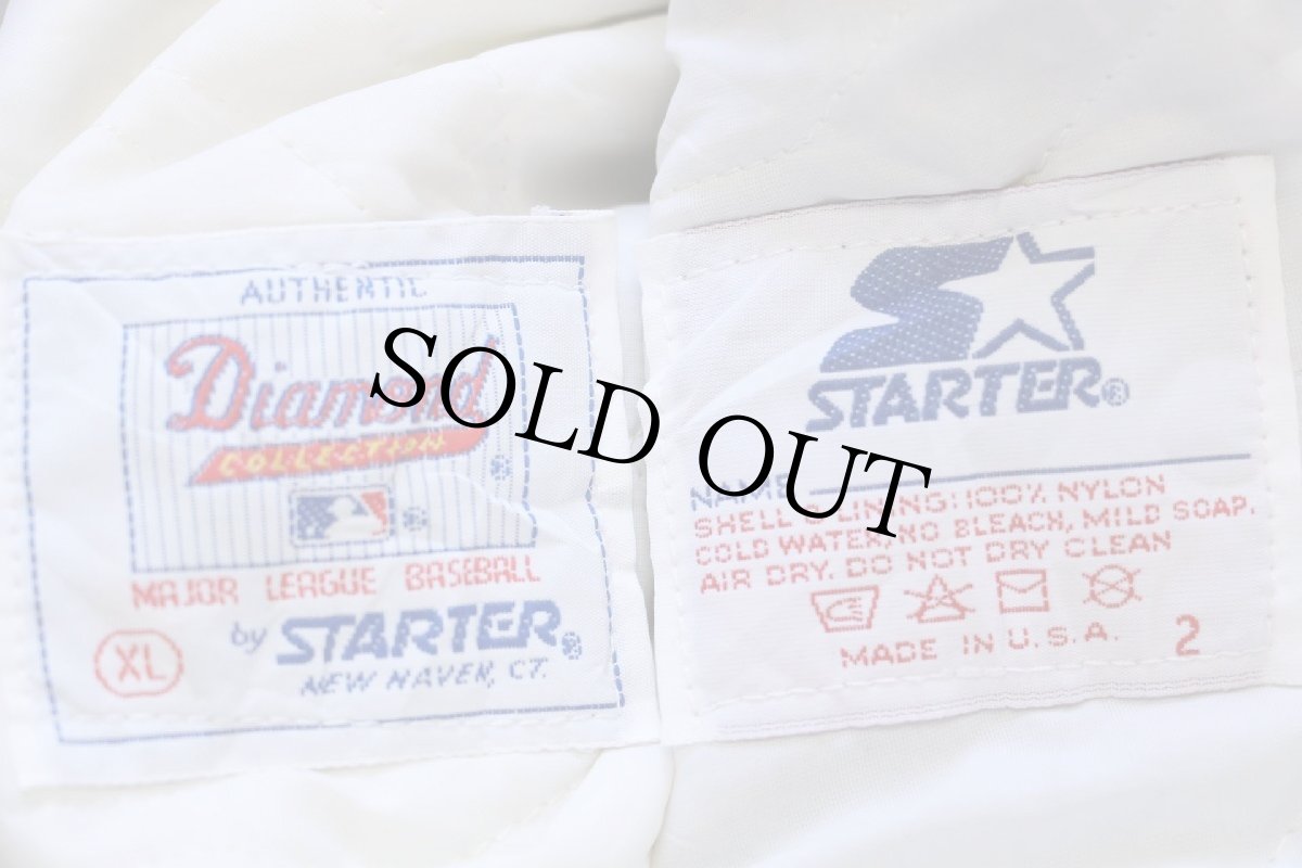 画像4: 90s USA製 STARTERスターター MLB COLORADO ROCKIES キルティングライナー ナイロンスタジャン 黒 XL (4)