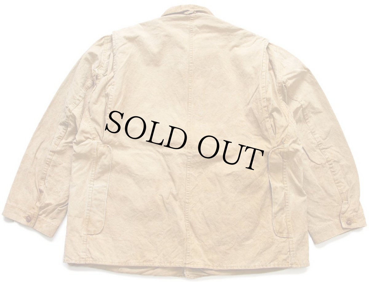 画像2: 50s RED HEADレッドヘッド ダック地 ハンティングジャケット 茶 フェード (2)