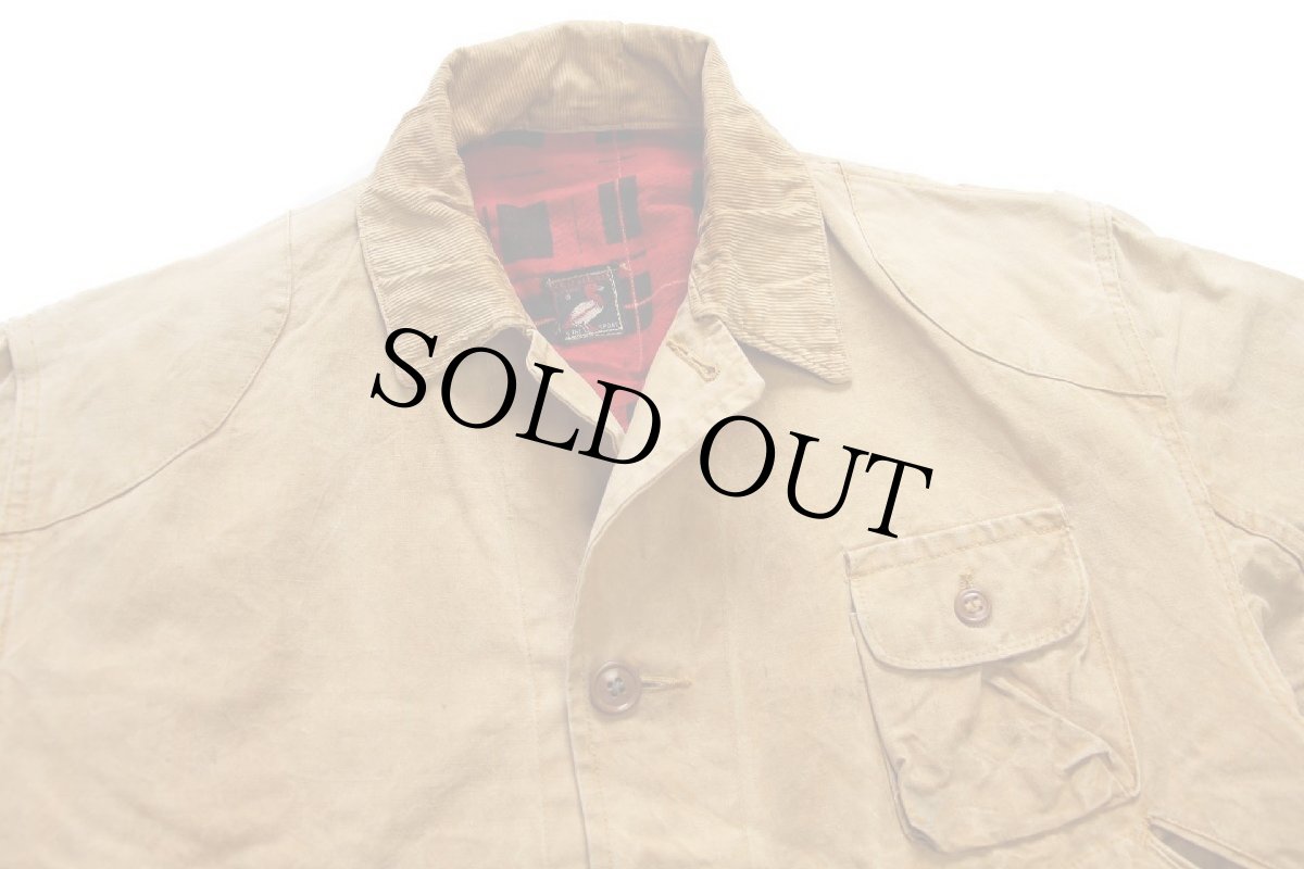 画像3: 50s RED HEADレッドヘッド ダック地 ハンティングジャケット 茶 フェード (3)