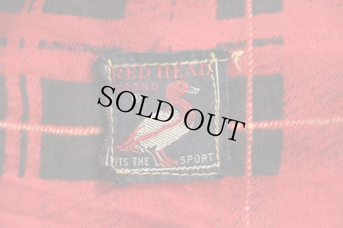 画像4: 50s RED HEADレッドヘッド ダック地 ハンティングジャケット 茶 フェード (4)