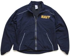 画像1: 16 USA製 米軍 U.S.NAVY RUNNING JACKET ナイロンジャケット 紺 S-XS (1)