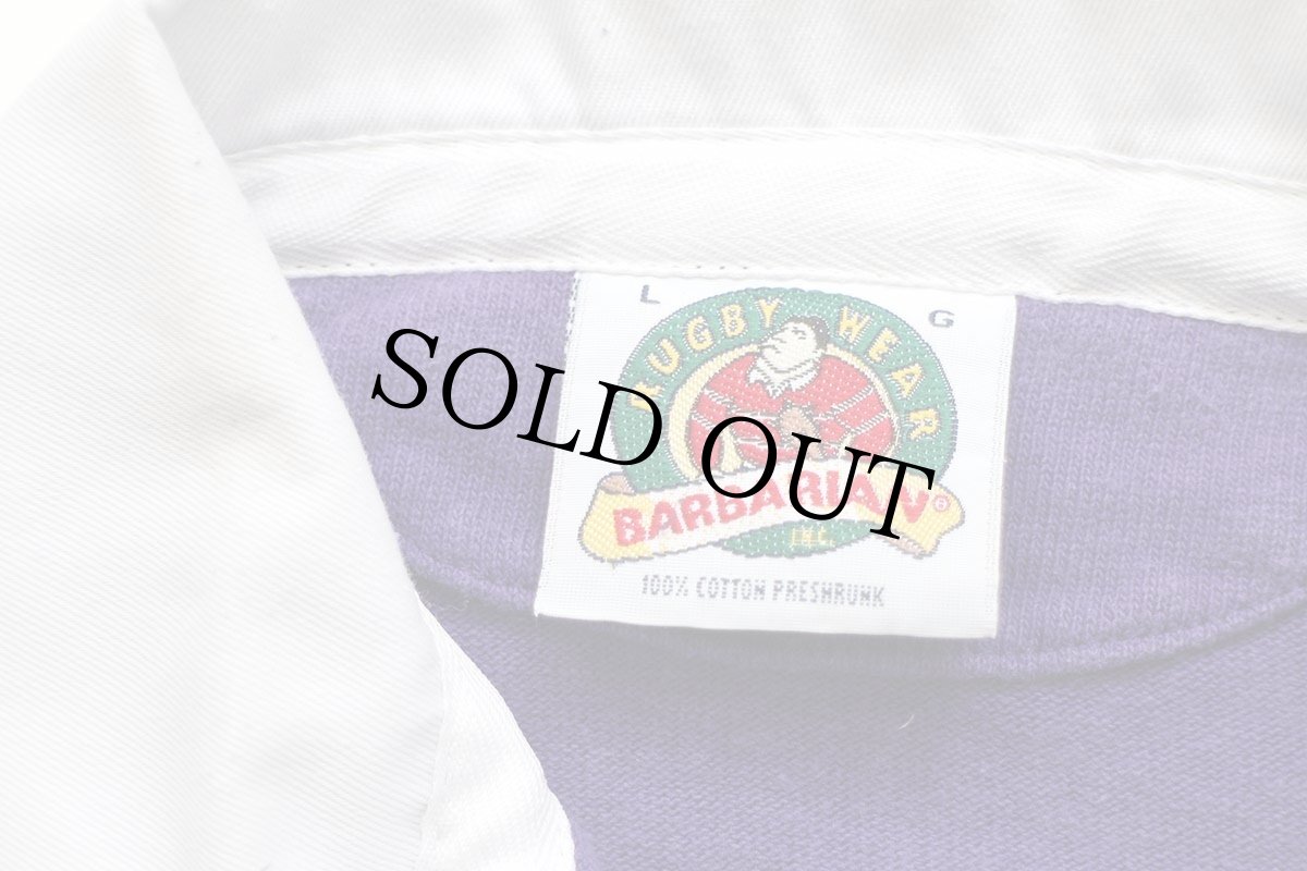 画像4: カナダ製 BARBARIANバーバリアン one Patient. Team. Solution. コットン ラガーシャツ 紫 L (4)