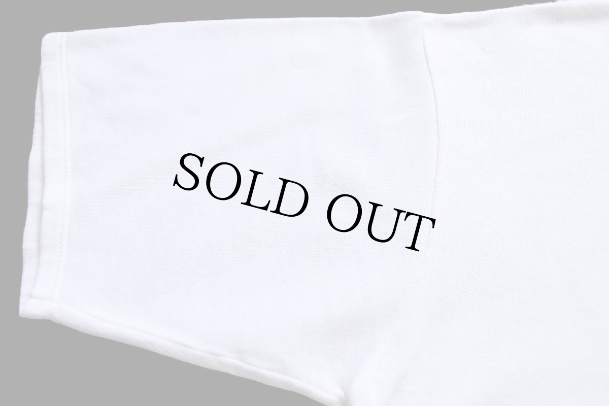 画像6: 80s SHISEIDO アート ヘンリーネック 半袖スウェット 白★資生堂 (6)