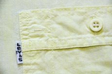 画像5: 90s Levi'sリーバイス 無地 コットンシャツ パステルカラー ライトイエロー★ユーロ (5)