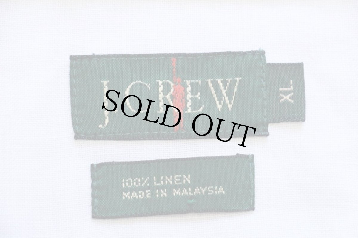 画像4: 90s J.CREW 無地 リネンシャツ ナチュラル XL (4)