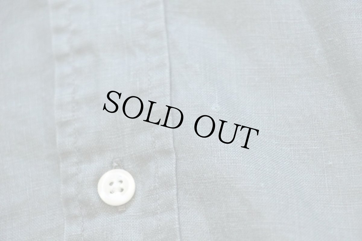 画像5: 90s AKA EddieBauerエディーバウアー 無地 ボタンダウン リネンシャツ グリーン (5)