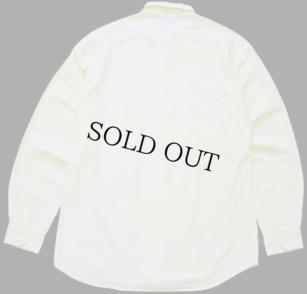 画像2: 90s Levi'sリーバイス 無地 コットンシャツ パステルカラー ライトイエロー★ユーロ (2)