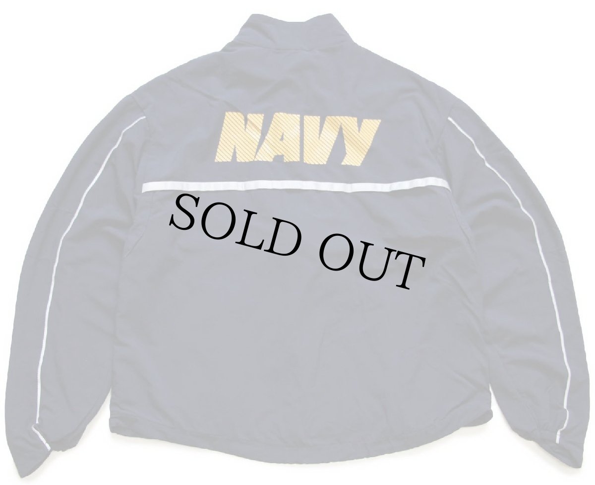 画像2: 16 USA製 米軍 U.S.NAVY RUNNING JACKET ナイロンジャケット 紺 S-XS (2)