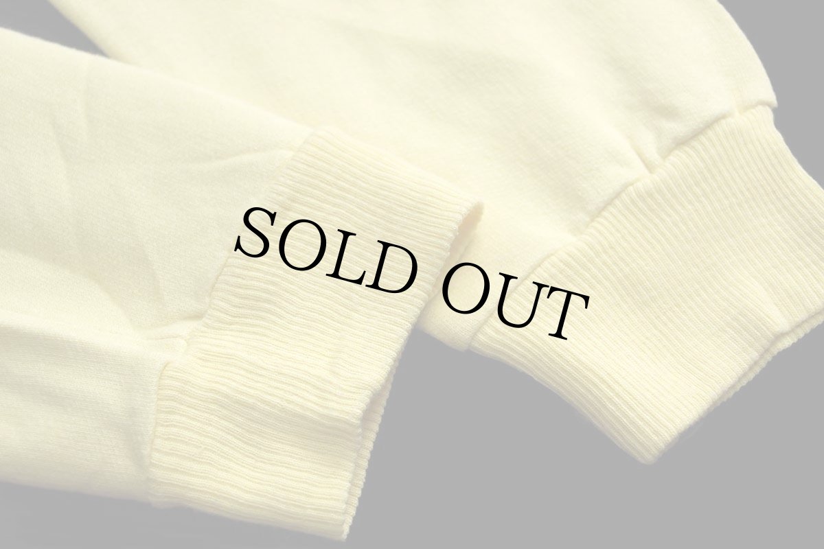 画像5: 80s CAMPUS グリーンアップル アート 染み込みプリント スウェット 薄黄 (5)